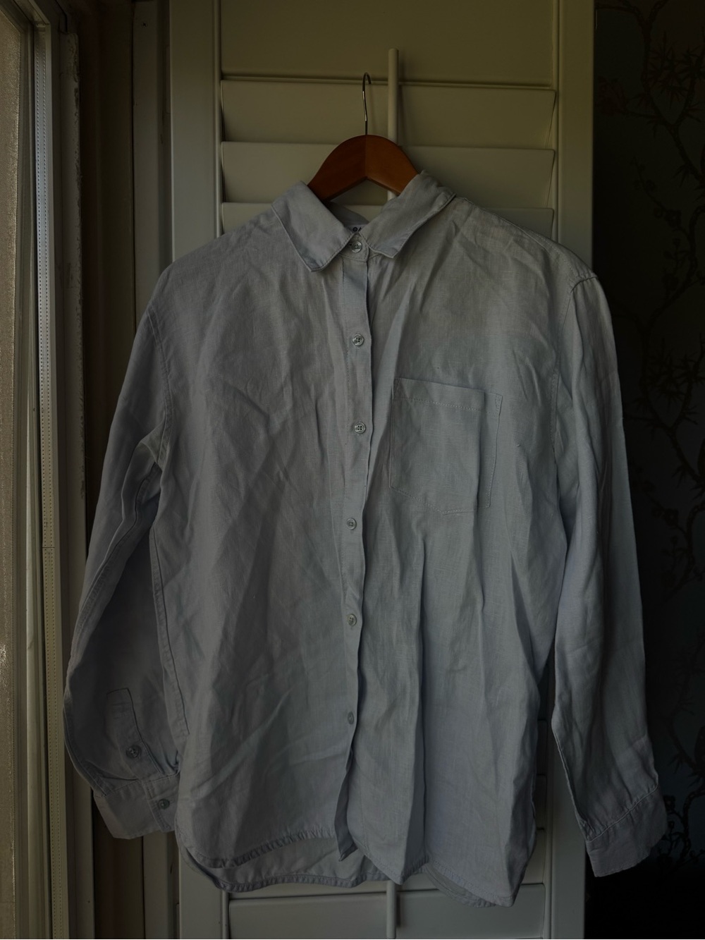 Athleta Light Blue Button-Down Shirt